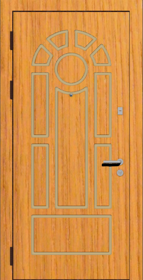 Надежная входная дверь с отделкой МДФ А13 дуб 
